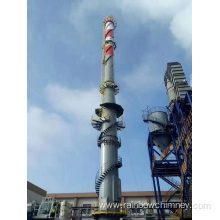 Free-standing chimney for Gas turbine